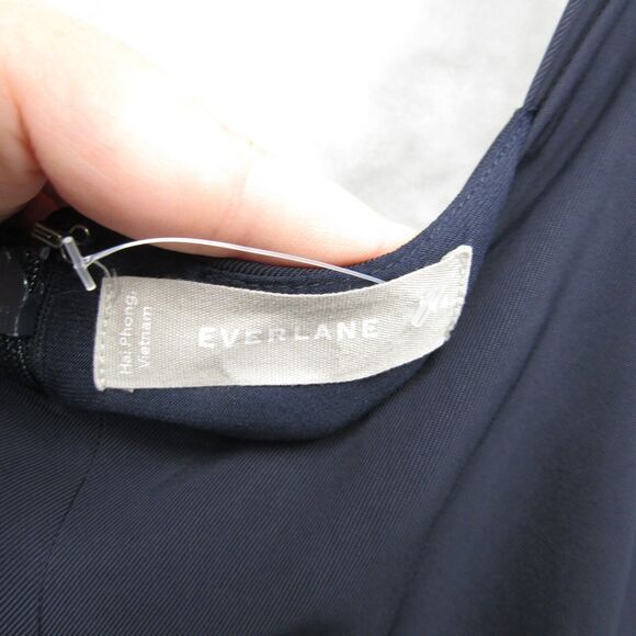 Everlane Jumpsuit Womens 14 Navy Blue Cropped Sleeveless Lightweight One Piece - Picture 7 of 13